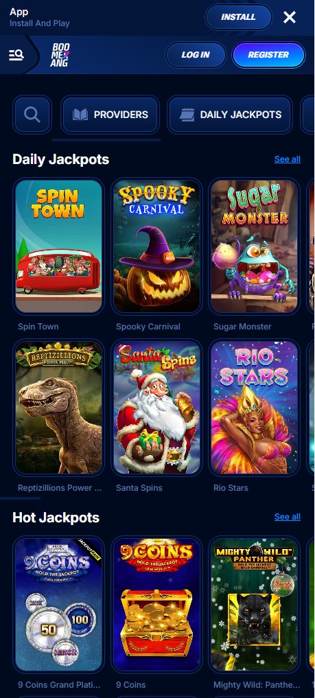 Future Boomerang Bet App will feature jackpots